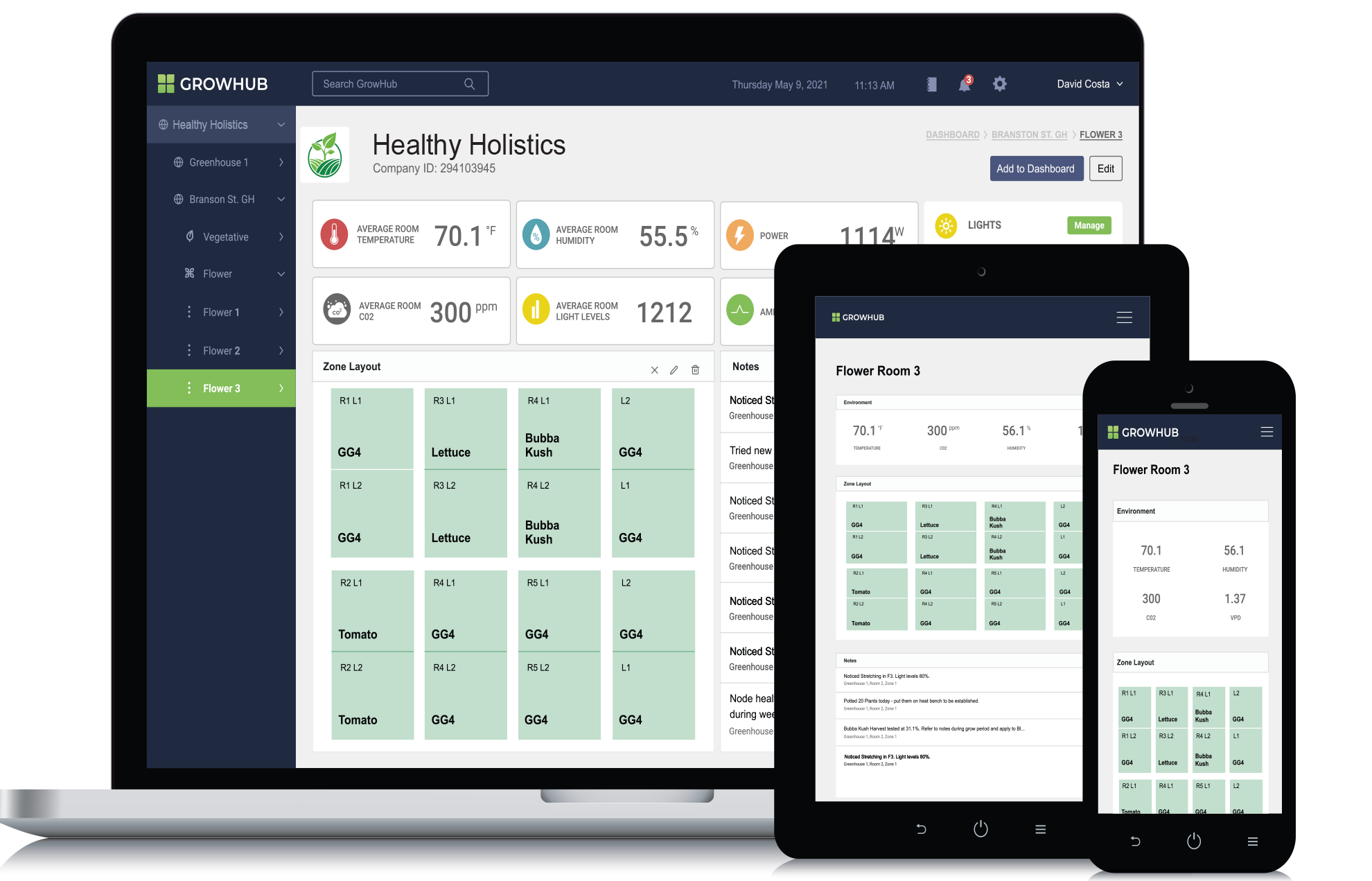 GROWHub Monitoring Software