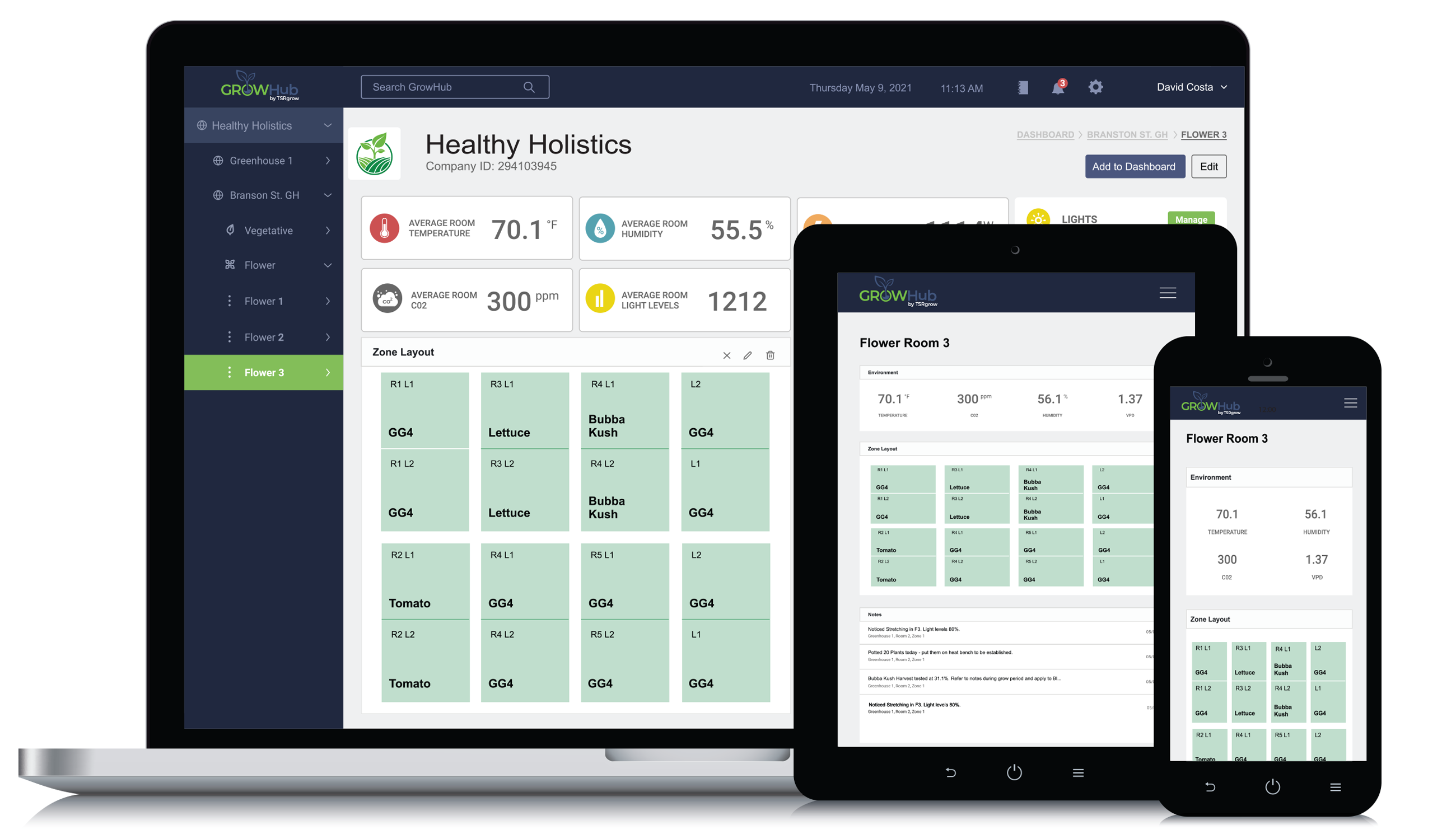 GROWHub Enviroment Monitoring Software